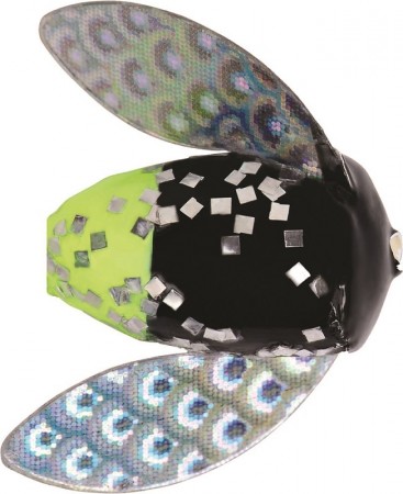 Spin-N-Glo 1-1/4" Silver Flake CHR Fire Tail