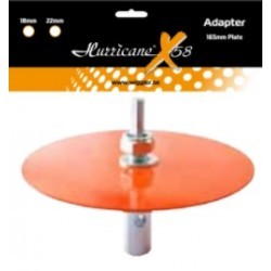 Adapter med 165mm plate. 22mm tapp.