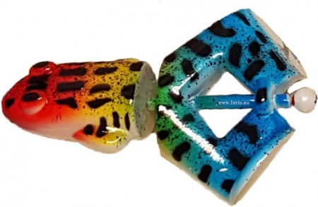 Wiggler Rock Frog 80mm, Rød - Gul - Blå, 24g.