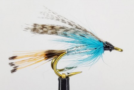 Teal Blue Silver Dobbeltkrok Strl.12