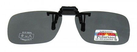Clip-On Polarisert Solbrille Røykfarget