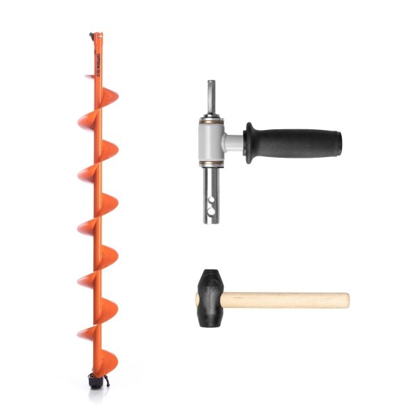 Leveres sammen med adapter og gummihammer.