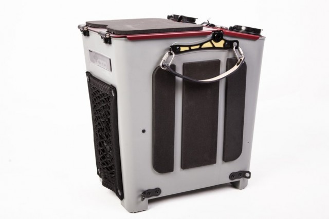 Bærehåndtak i lær.